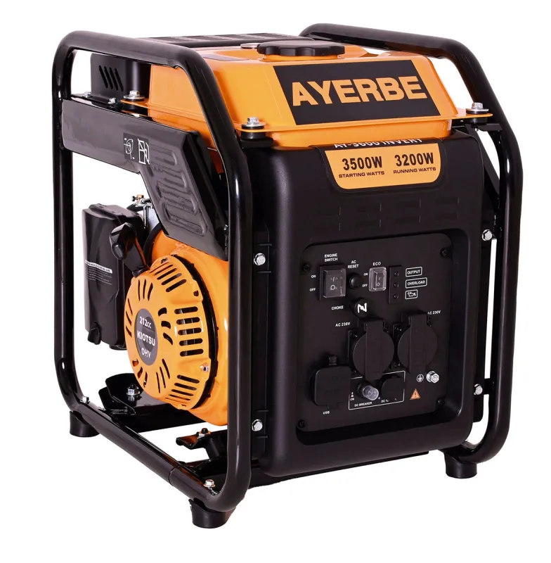 Generador inverter gasolina 3500 w con motor kiotsu silencioso y salida 12 v