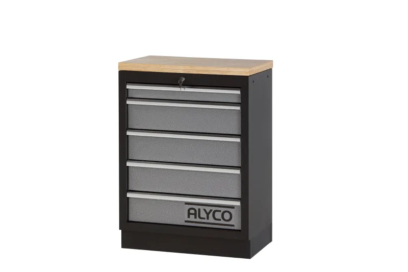 Armario base de 5 cajones base madera alyco ref.129862