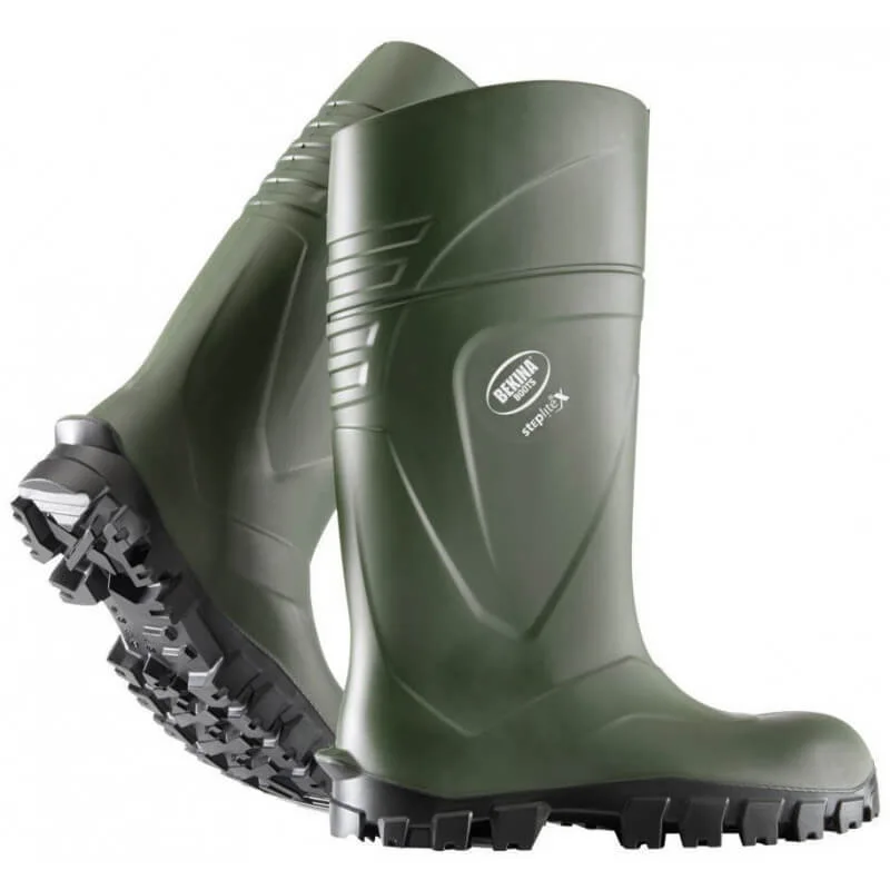 Botas de agua impermeables bekina steplitex solidgrip verde/negro s5 eu 48