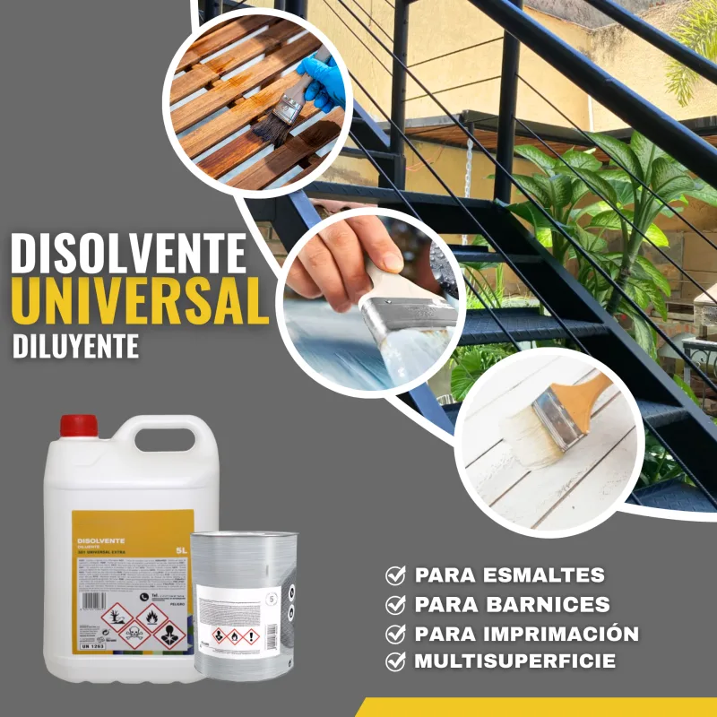 [transparente 25l] disolvente universal para diluir pinturas sintéticas y limpiar herramientas, ideal para barnices, lacas y esmaltes.