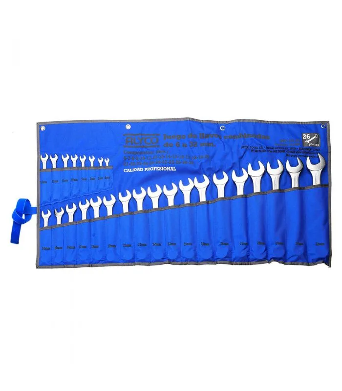 Juego 26 llaves combinadas 6-32 b/nylon alyco ref.191286