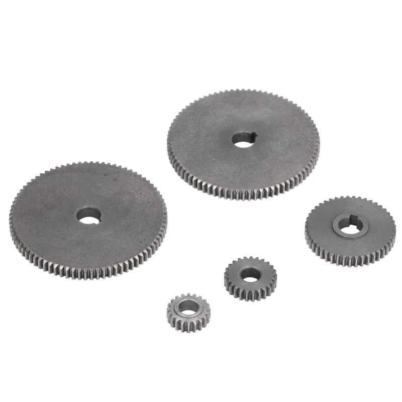 Kit de repuesto de 5 piezas de engranajes de torno de metal mini t80 t45 t25 t20 para corte