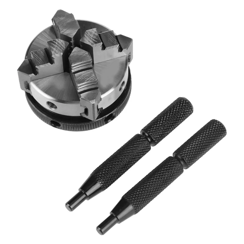 Mandril de torno autocentrante de 4 mordazas de 50 mm, tamaño pequeño, de metal de alta resistencia