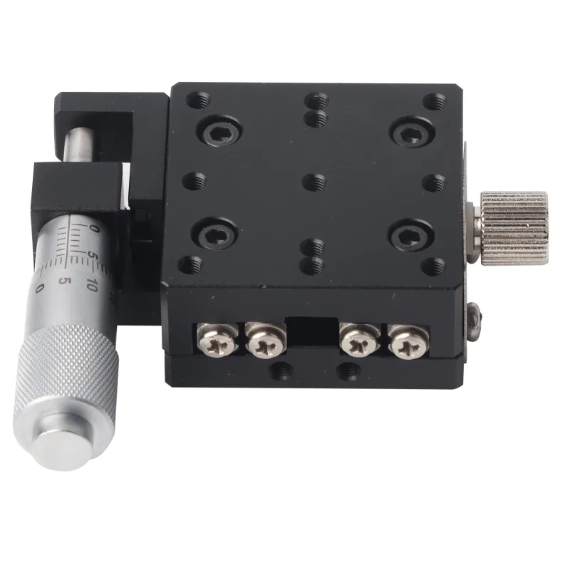 Micrómetro manual con ajuste fine, etapas lineales de precisión de rodillos cruzados, 40 x 40 mm, pista deslizante de alta calidad para maquinari