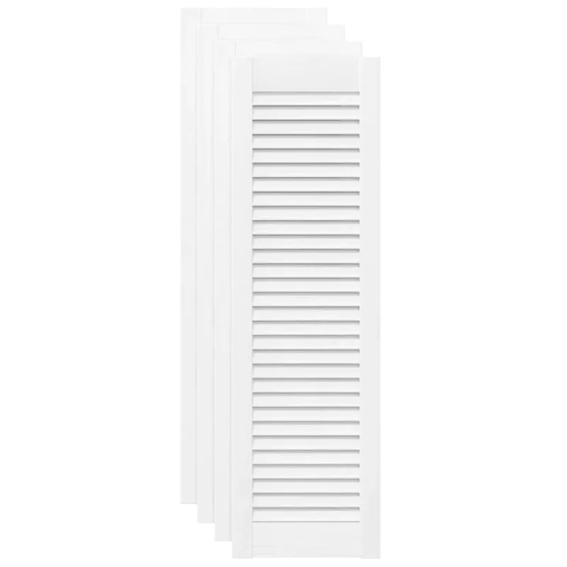 Puerta de armario de lamas 4 uds blanco 99x29,5 cm - comfortxl