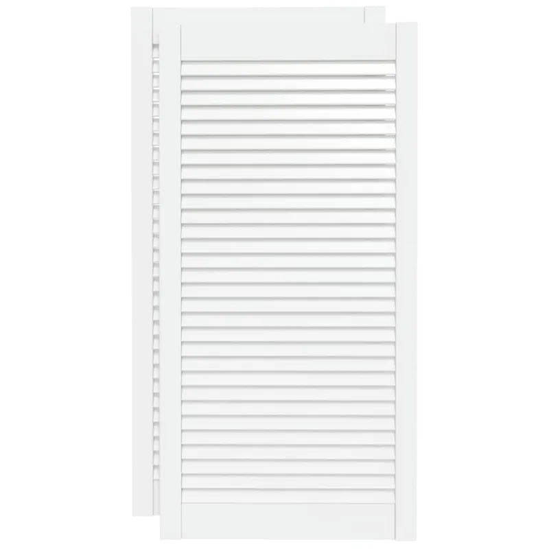Puerta de armario lamas 2 uds madera pino blanco 99,3x49,4 cm - comfortxl
