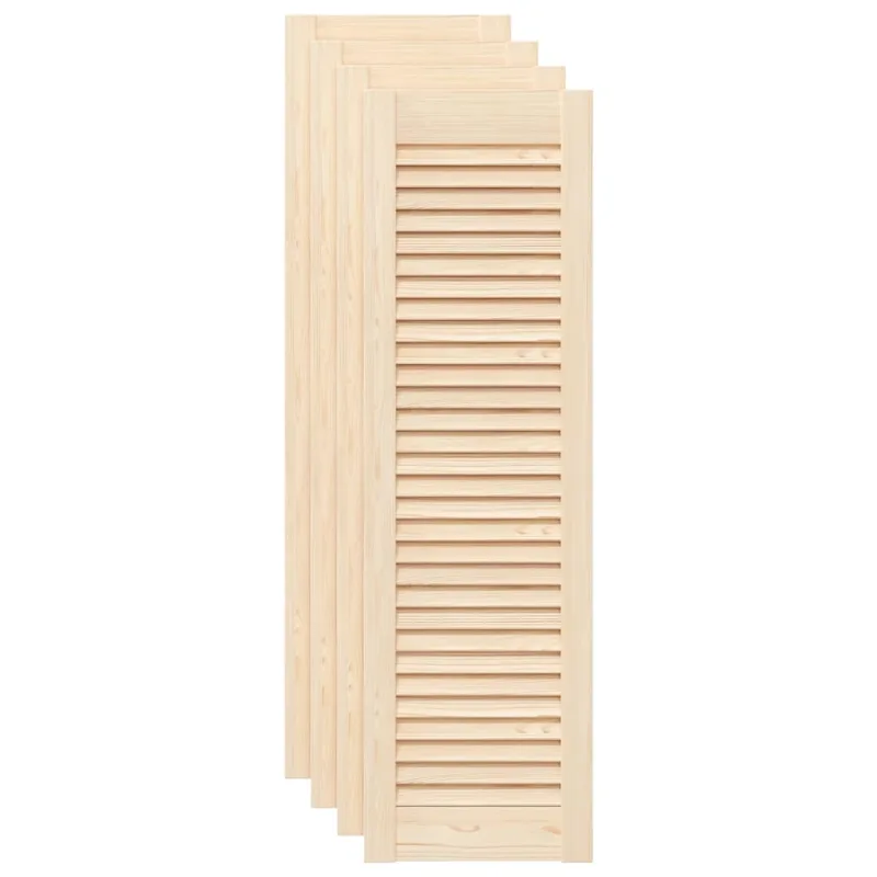 Puerta de armario de lamas 4 uds 99x29,5 cm madera de pino - comfortxl