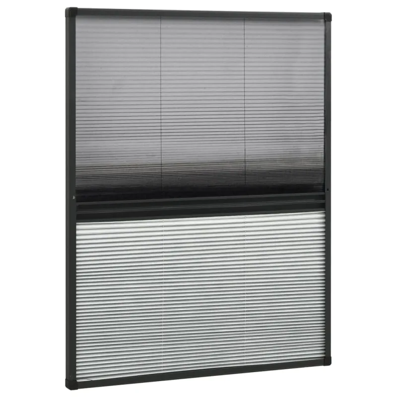 Mosquitera plisada para ventanas aluminio con sombra 80x100cm - comfortxl