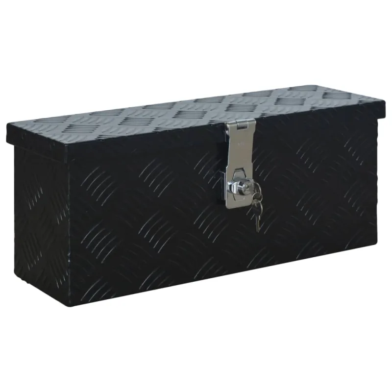 Caja de aluminio 485x140x200 mm negra - comfortxl