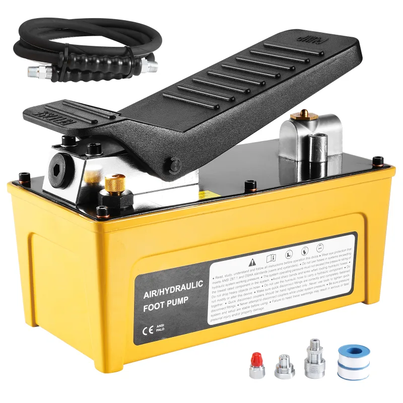 Bomba hidráulica a aire succebuy 10,000 psi,tanque de 0,42 gal,carcasa de aluminio,bomba de pie neumática,salida de aceite npt 3/8
