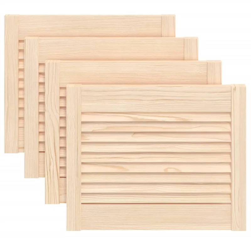 Puerta de armario de lamas 4 uds madera de pino 39,5x49,4 cm - comfortxl