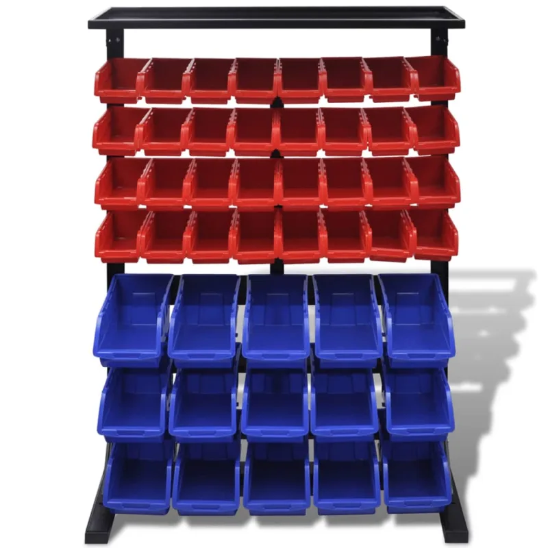 Organizador de herramientas para taller, azul/ rojo - comfortxl