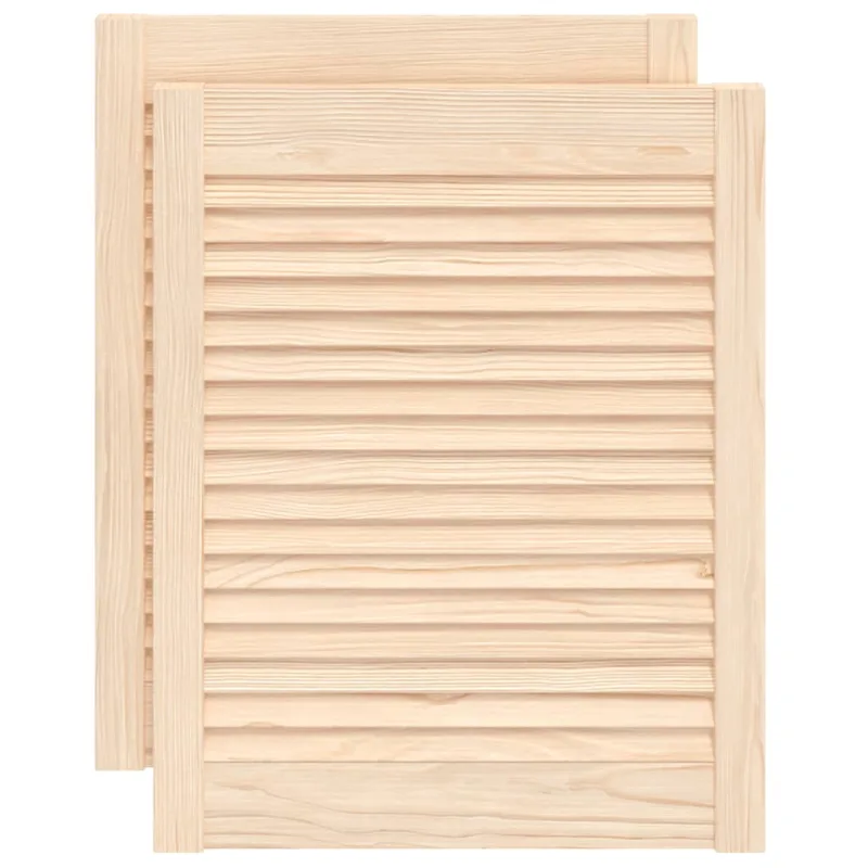 Puertas de armario de lamas 2 uds madera de pino 61,5x49,4 cm - comfortxl