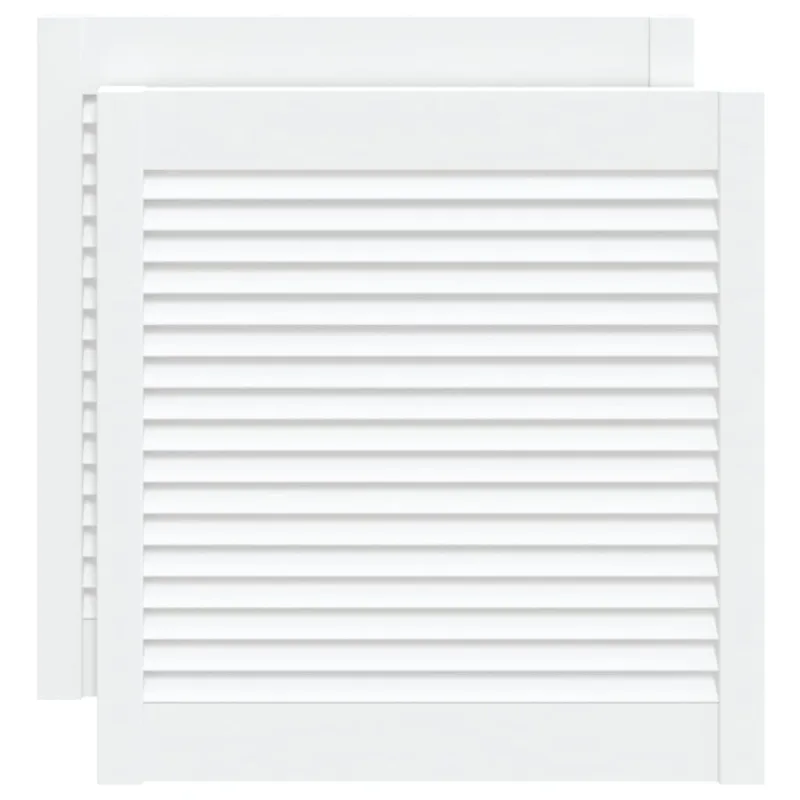 Puerta de armario lamas 2 uds madera pino blanco 61,5x59,4 cm - comfortxl