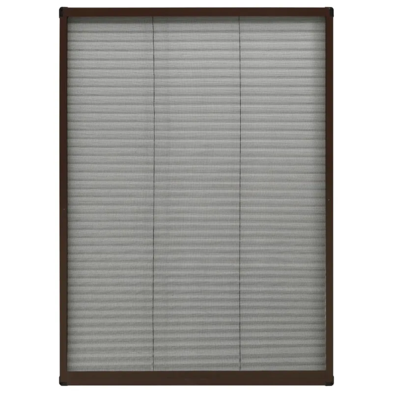 Mosquitera plisada para ventanas aluminio marrón 80x120 cm - comfortxl