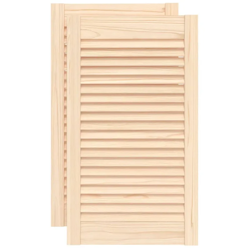 Puertas armario madera maciza pino 69x39,4 cm lamas 2 pcs para cocina baño – comfortxl