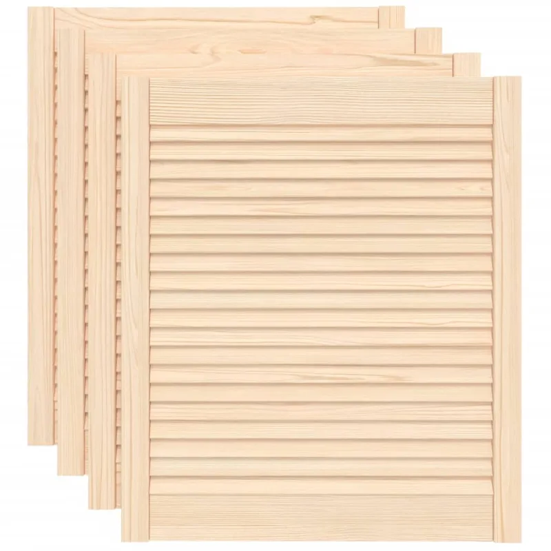 Puertas de armario de lamas 4 uds madera de pino 69x59,4 cm - comfortxl