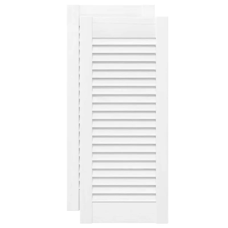 Puerta de armario de lamas 2 uds blanco 69x29,5 cm - comfortxl