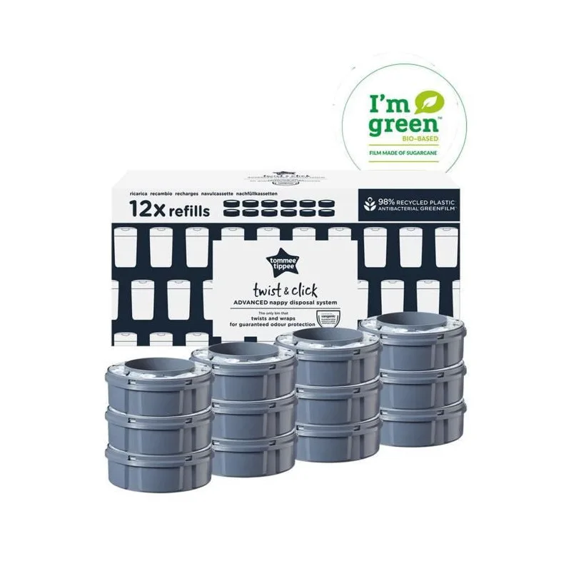 Recambio tommee tippee twist & click 12 unidades 5010415520104 s7100068 tommee tippee