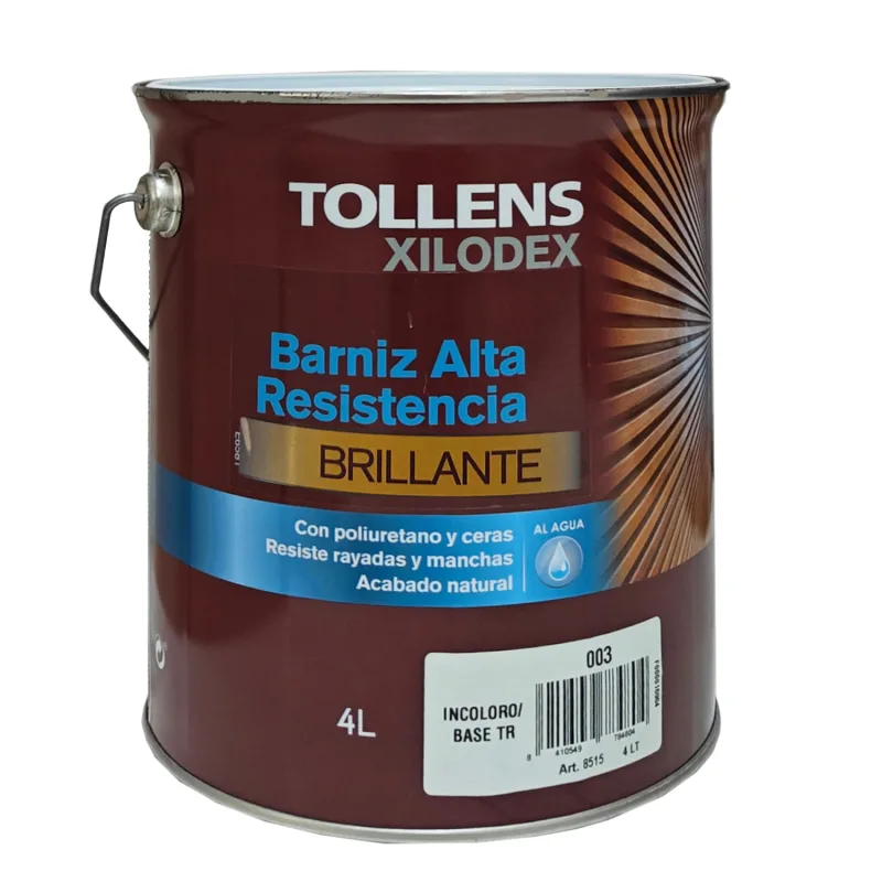 Barniz alta resistencia al agua brillante interior 4 lt (teca de java 503)
