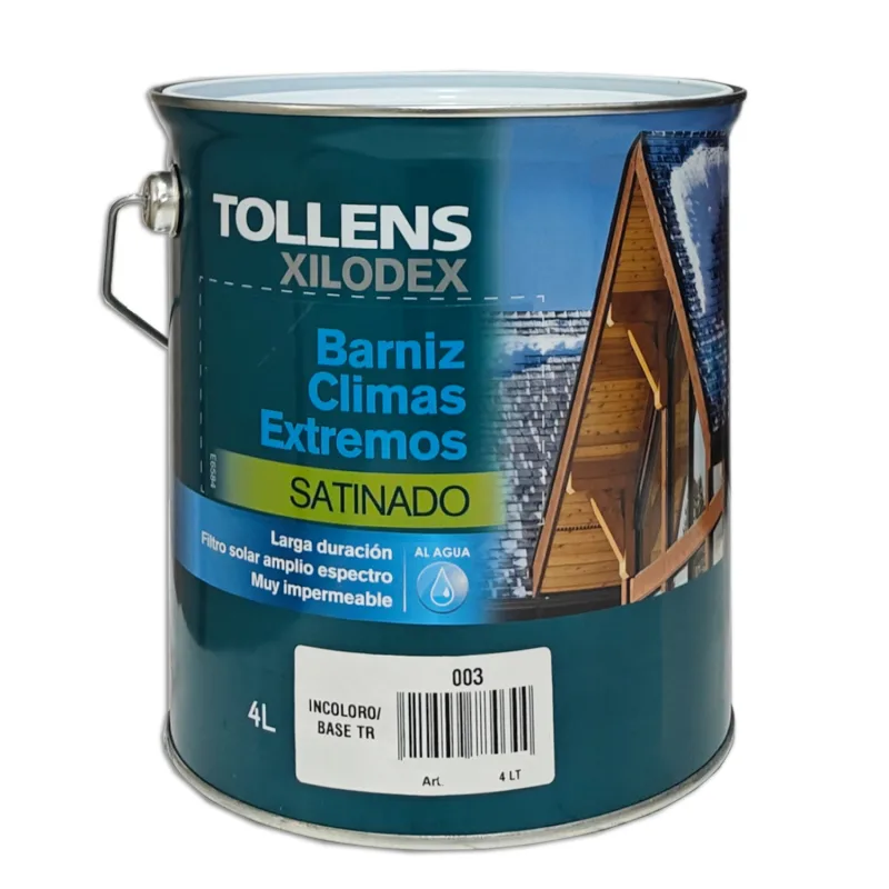 Barniz al agua climas extremos satinado 4 lt (ipé de la amazonia 515)