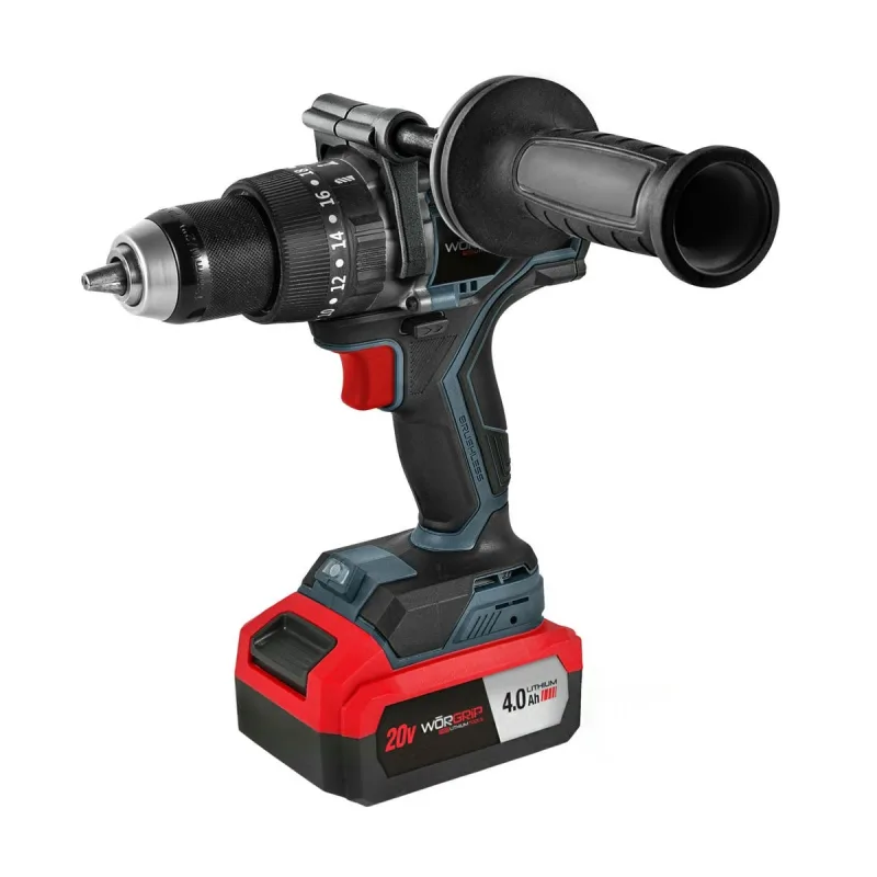 Taladro percut.wor.pro 20v. 4,0ah.brush