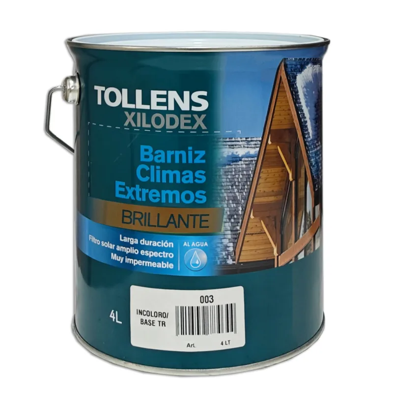Barniz al agua climas extremos brillante 4 lt (roble americano 508)
