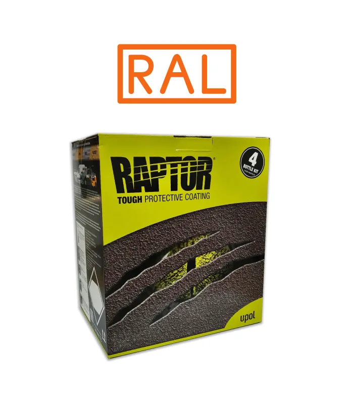 Pintura raptor 2k kit ral 3028 rojo puro 4 lt