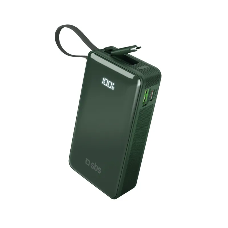 Sbs ttbb10000lcdtcpd20g batería externa 10000 mah verde