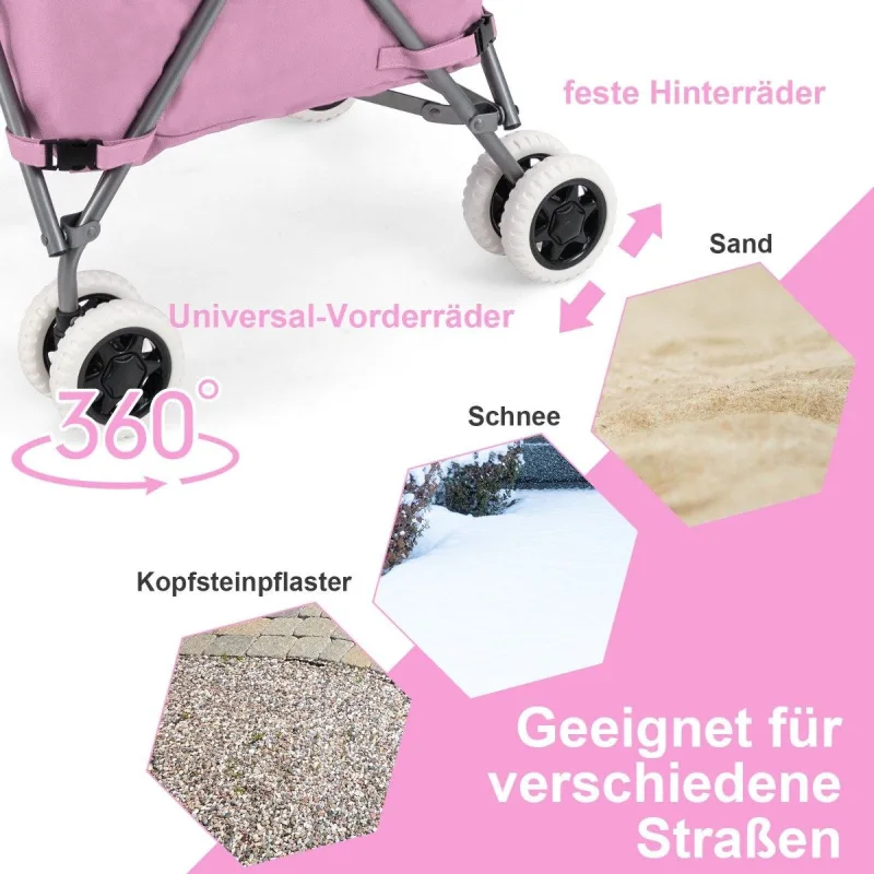 Carro de compra plegable con ruedas y bolsa extraíble