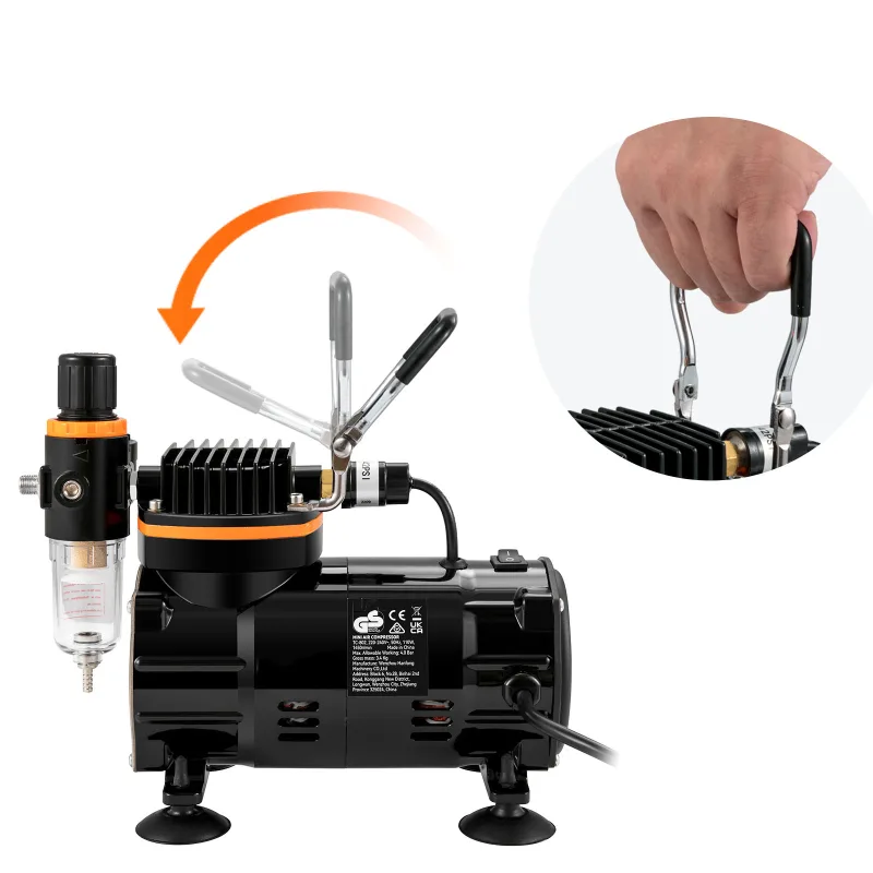 Pistola aerógrafo profesional de doble acción con compresor de 120 w, kit multifuncional, ideal para principiantes, estudiantes y artistas avanzados