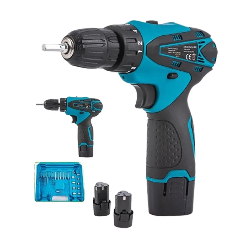 Kit profesional de taladro y atornillador inalámbrico de iones de litio de 48 v con estuche de transporte 08201