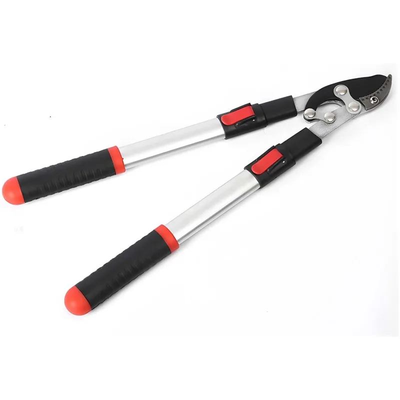 4pcs tijeras de jardín retráctiles de aluminio, cortarramas fuerte, tijeras potentes y ergonómicas para poda y jardinería