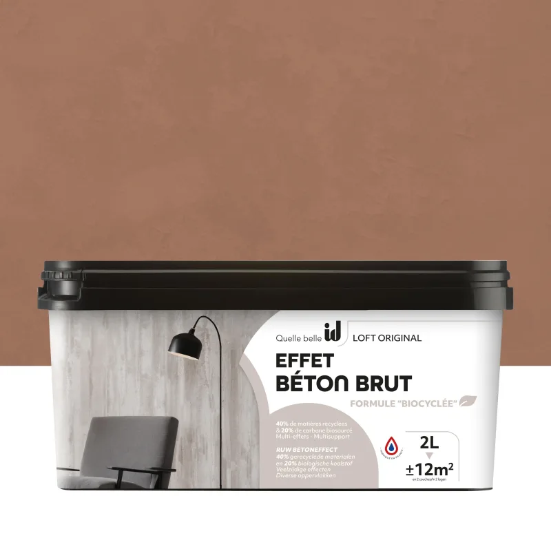 Pintura decorativa efecto hormigón viena/moka id 2 litros