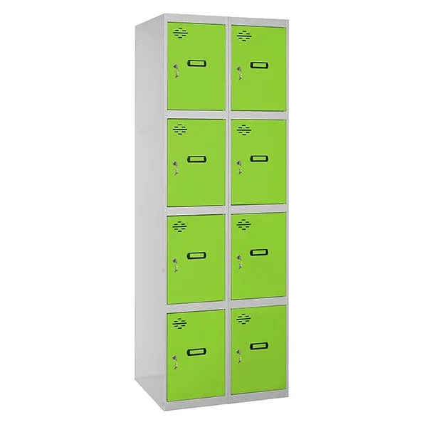Taquillas metálicas simonlocker (180x80x50cm) gris y verde
