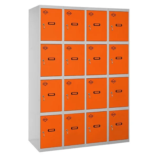 Taquillas metálicas simonlocker (180x160x50cm) gris y naranja