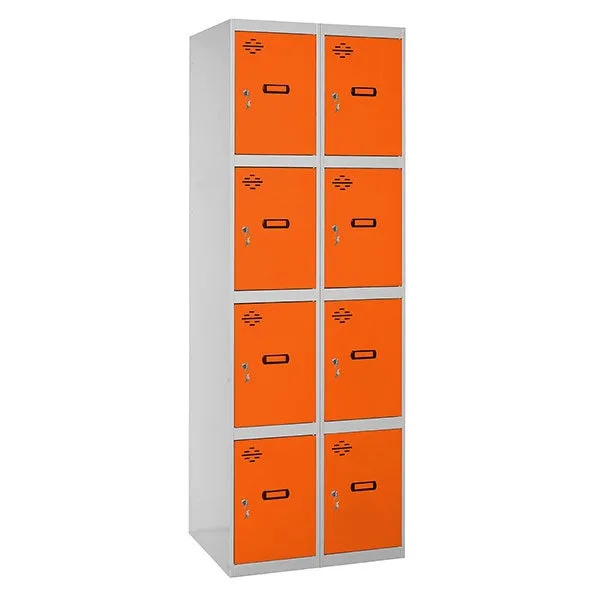 Taquillas metálicas simonlocker (180x80x50cm) gris y naranja