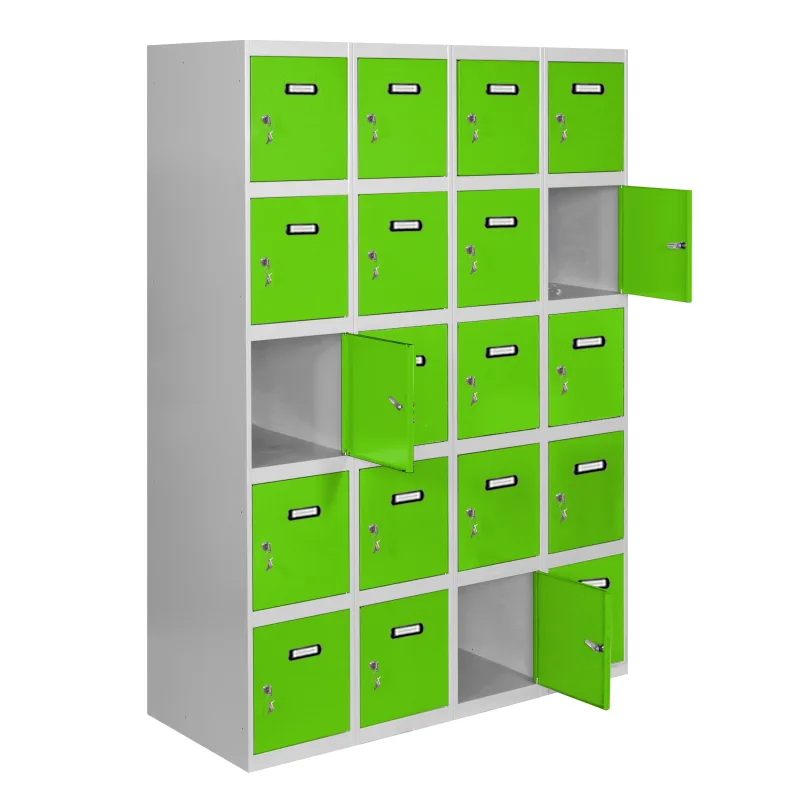 Taquillas metálicas simonlocker (180x160x50cm) gris y verde