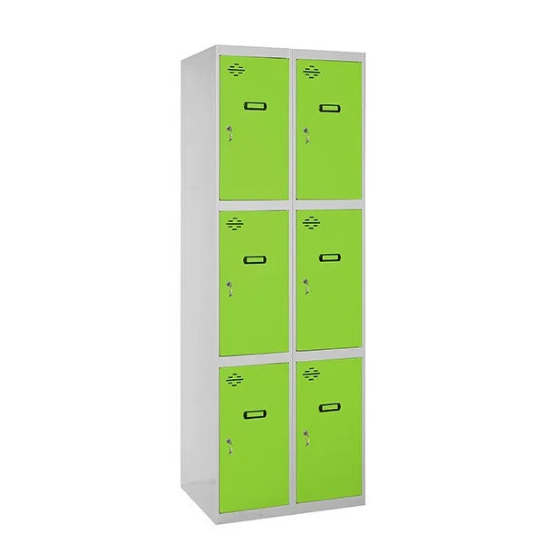 Taquillas metálicas simonlocker (180x80x50cm) gris y verde