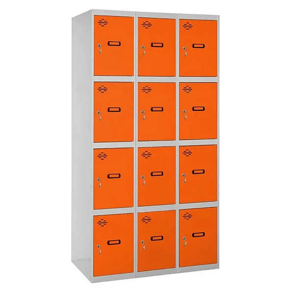 Taquillas metálicas simonlocker (180x120x50cm) gris y naranja