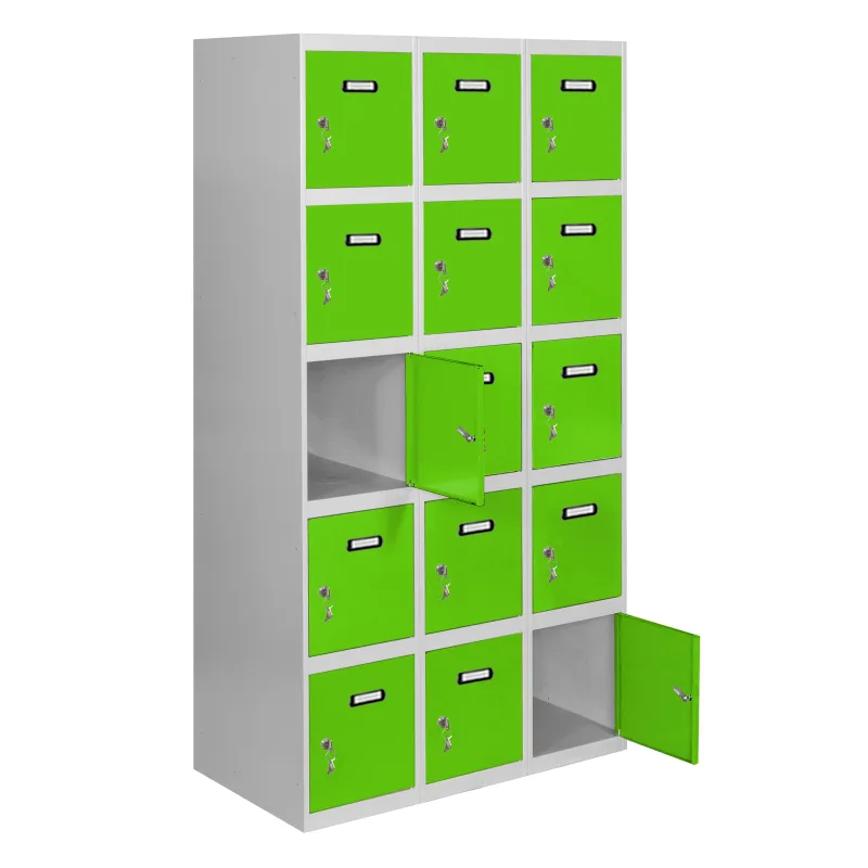 Taquillas metálicas simonlocker (180x120x50cm) gris y verde