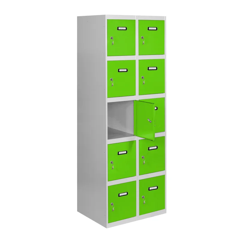 Taquillas metálicas simonlocker (180x80x50cm) gris y verde