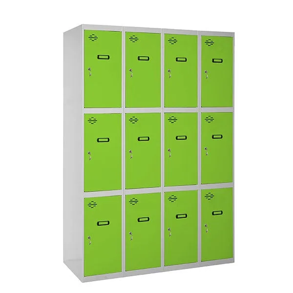 Taquillas metálicas simonlocker (180x160x50cm) gris y verde