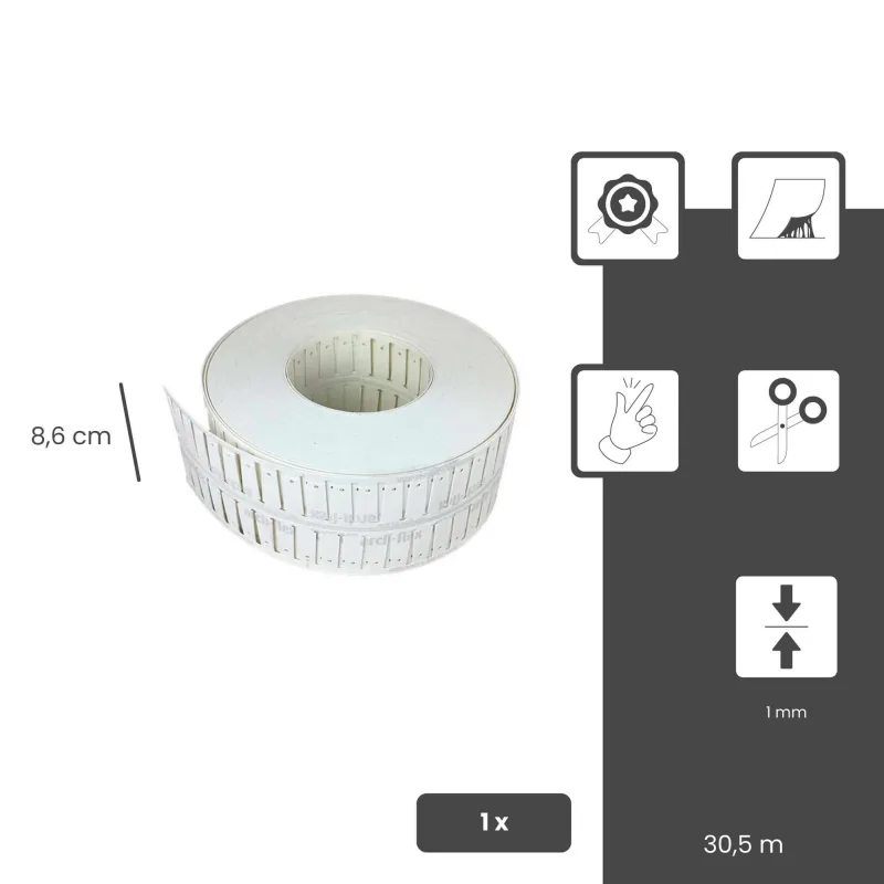 Perfil de canto flexible arch-flex 100, blanco 30,5 m para cantos interiores y exteriores en tabiquería seca — strait-flex