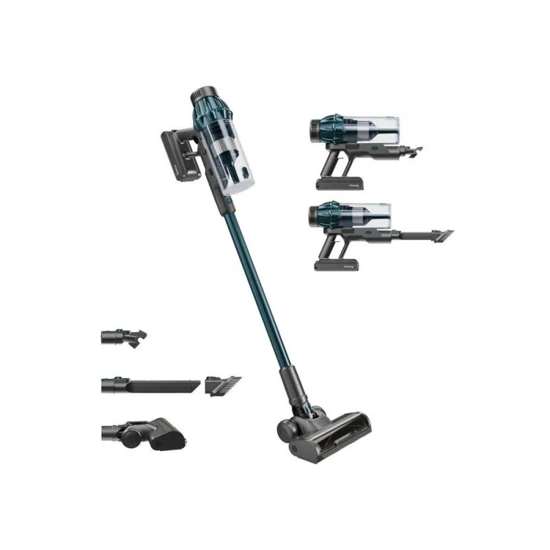 Aspirador 2 en 1 inalámbrico upx32, autonomía hasta 50 min, 3 velocidades, 400w, ligero y compacto, 4 accesorios incluidos, cepillo led, azul