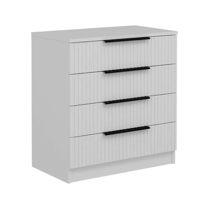 Cómoda, 7 cajones apertura deslizante, cierre deslizante, 72x42x77h cm blanco - vicente