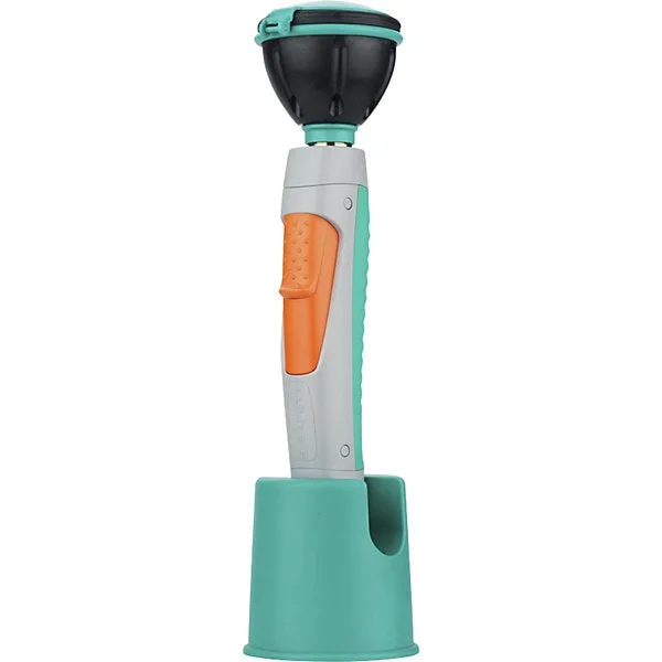 Ducha lavaojos manual con rociador en gris y verde para montaje en pared o mesa br 712025