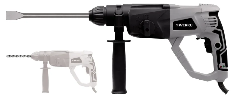 Taladro martillo demoledor 26mm 1050w wk402240 werku