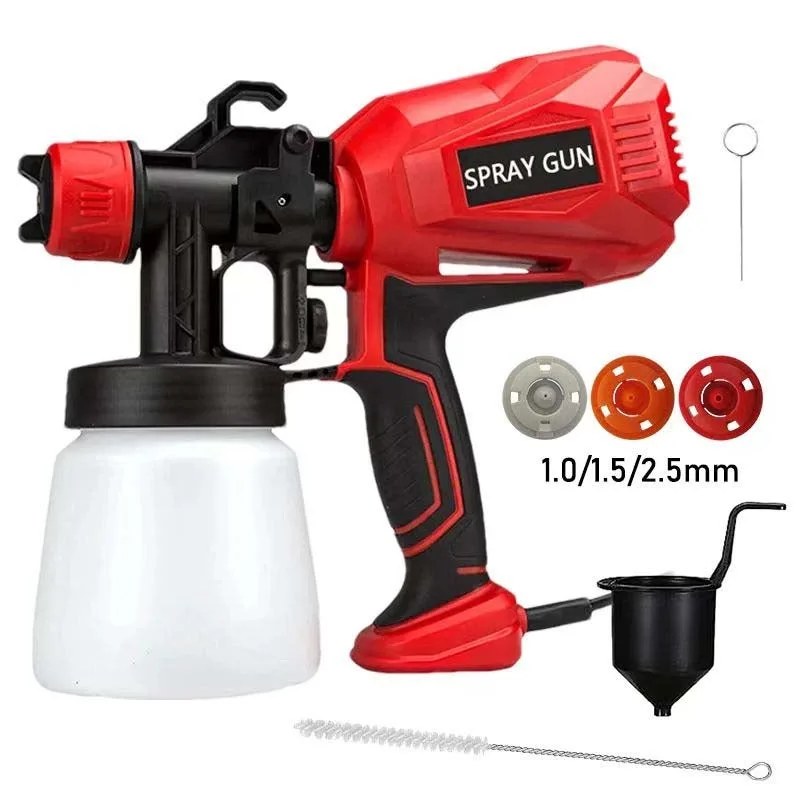 Pulverizador de pintura eléctrico de latón de 400 w con 3 modos de pulverización, capacidad de 800 ml y depósito extraíble,apta para vallas