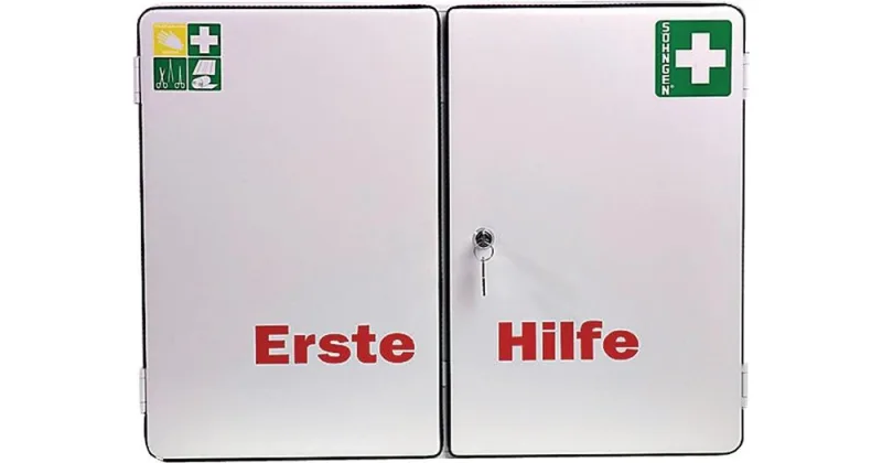 S�hngen london verbandschrank (ohne inhalt, schrank mit sicherheitsschloss, zweit�rig, aus stahlblech) 0502005